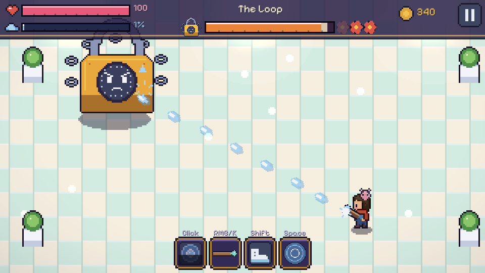 The Loop padlock boss in the Perfect Room